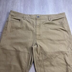 REI Co-op Double Knee Mens 44 44x34 Campwell Workwear Beige Canvas Utility Pants